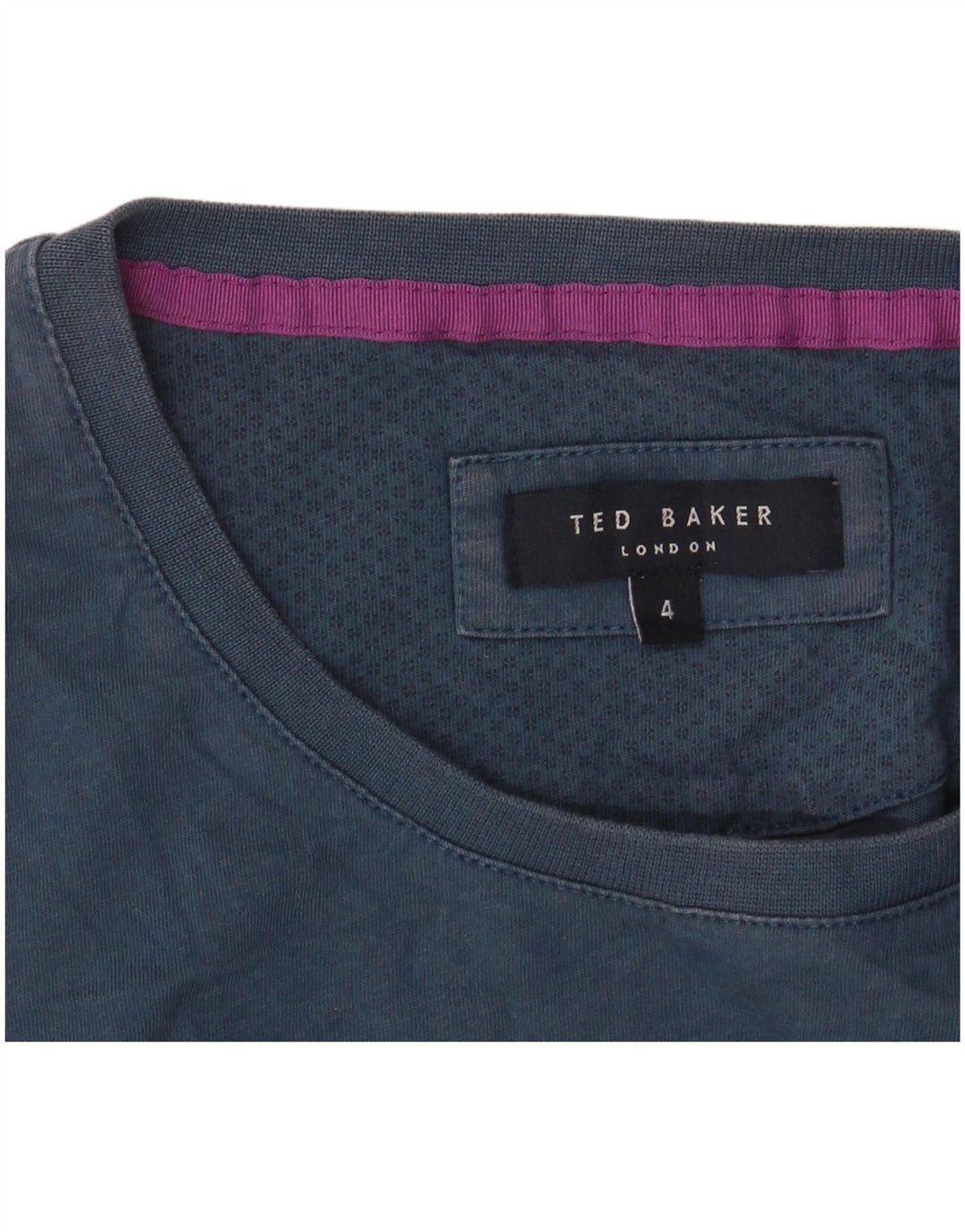 Ανδρικό T-Shirt γραφικό Ted Baker Top Size 4 Large Navy Blue