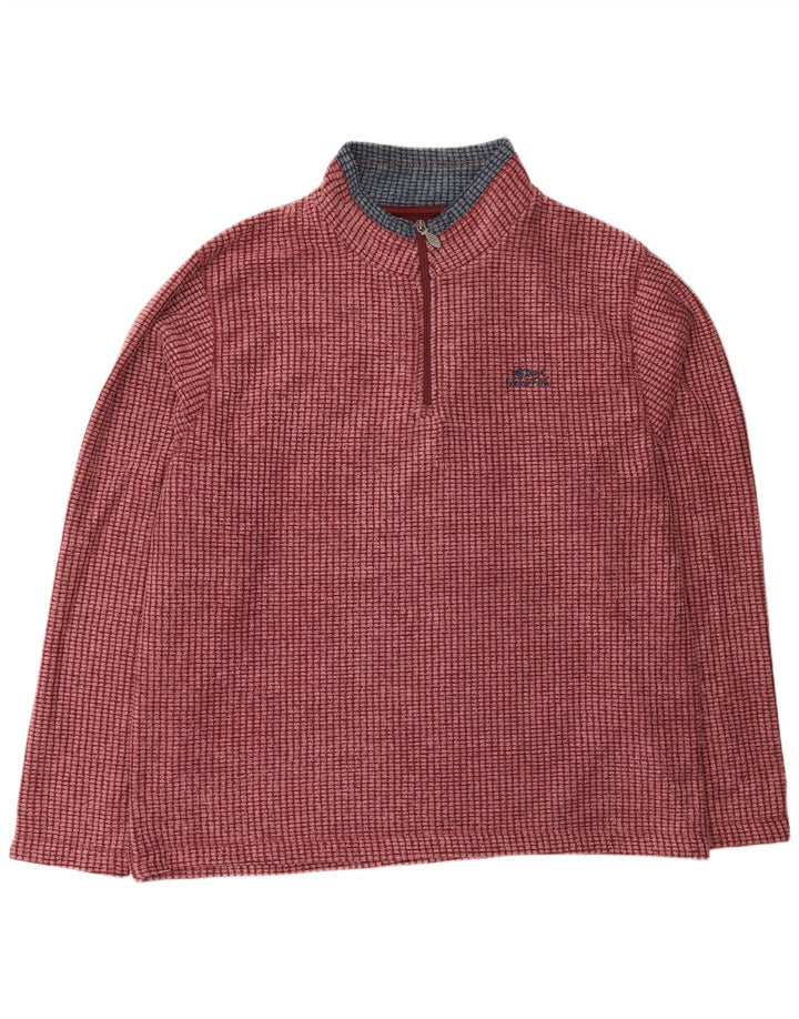 Weird Fish Mens Zip Fleece Jumper 2XL Pink Polyester