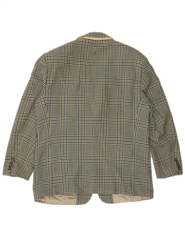 HUGO BOSS Ανδρικό σακάκι 2 κουμπιών UK 40 Large Green Houndstooth