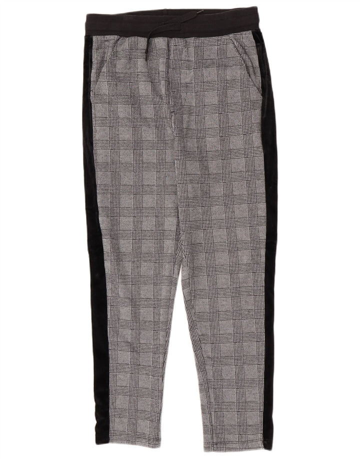 Zara Ανδρικό Slim Cropped Παντελόνι Medium W31 L25 Grey Houndstooth Polyester