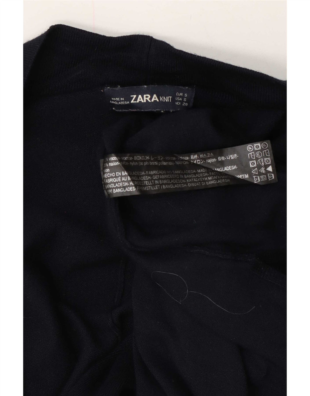 Zara Γυναικείο μακρυά ανοιχτό πουλόβερ UK 10 Small Navy Blue
