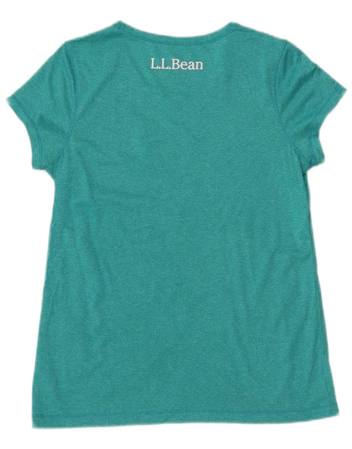 Γυναικείο γραφικό μπλουζάκι L.L.BEAN Top UK 12 Medium Turquoise Flecked