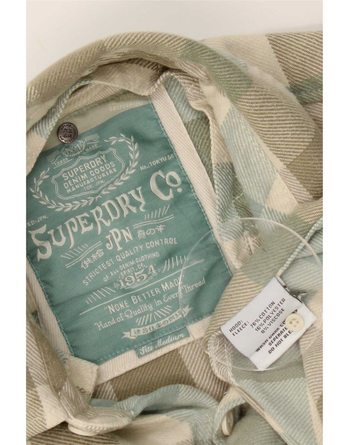 Ανδρικό φανελένιο πουκάμισο Superdry Βαμβακερό μεσαίο πράσινο Gingham