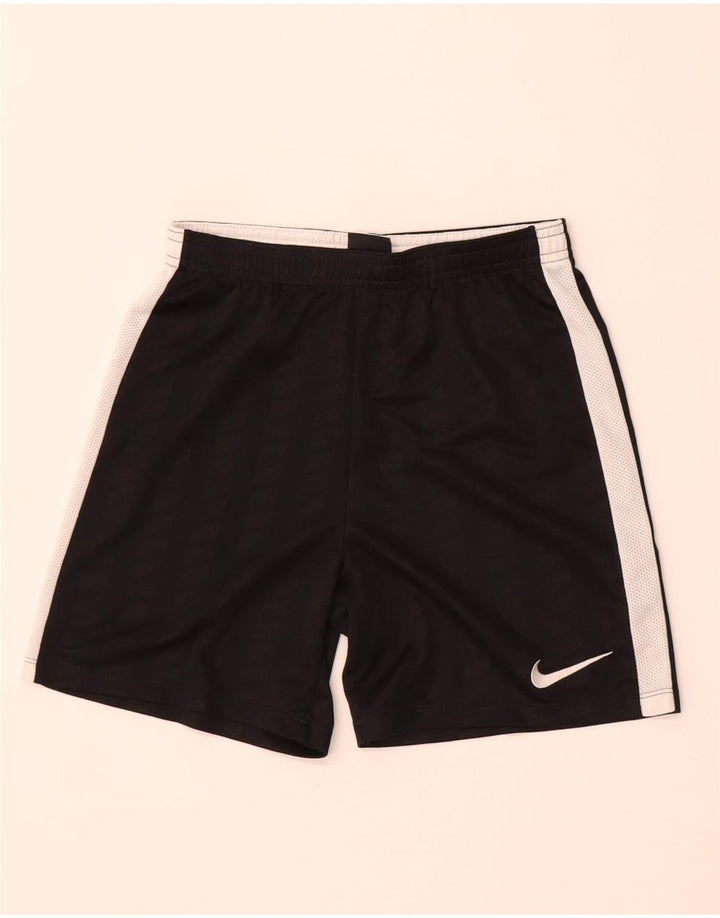 Αθλητικό σορτς Nike Boys Dri Fit 10-11 ετών Μεσαίο μαύρο ριγέ πολυεστέρα