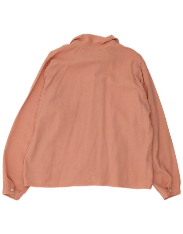 Vintage γυναικείο πουκάμισο μπλούζα UK 16 Large Pink