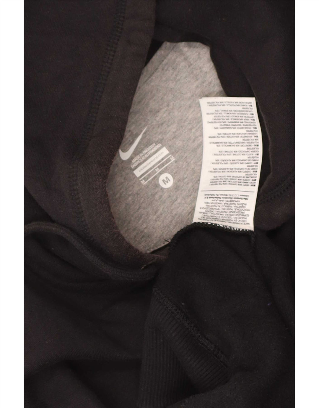 Ανδρικό πουλόβερ Nike με φερμουάρ, μεσαίο μαύρο βαμβακερό