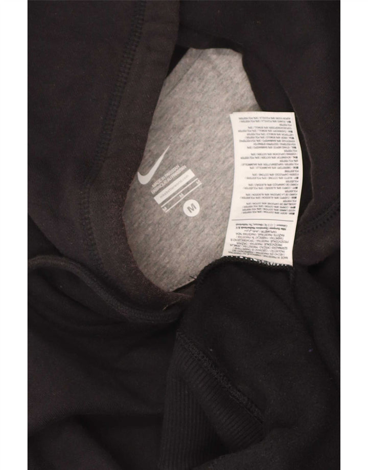 Ανδρικό πουλόβερ Nike με φερμουάρ, μεσαίο μαύρο βαμβακερό