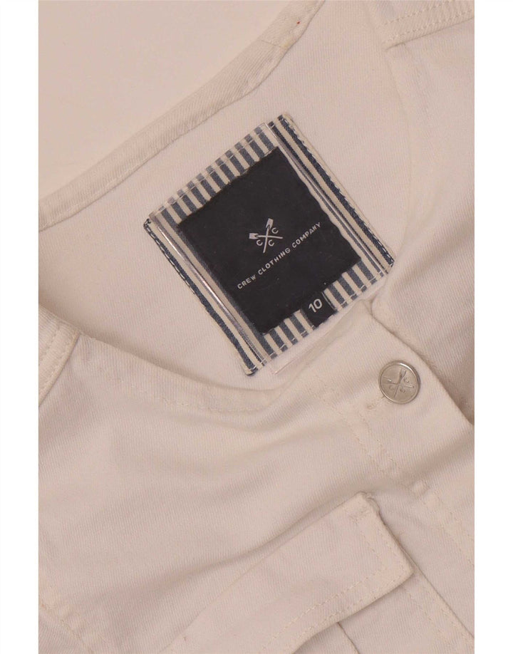 Crew Clothing Γυναικείο Τζιν Μπουφάν UK 10 Small White