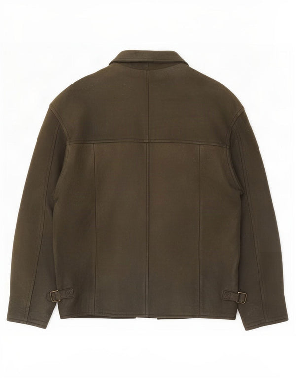 Vintage Ανδρικό Δερμάτινο Μπουφάν UK 38 Medium Khaki