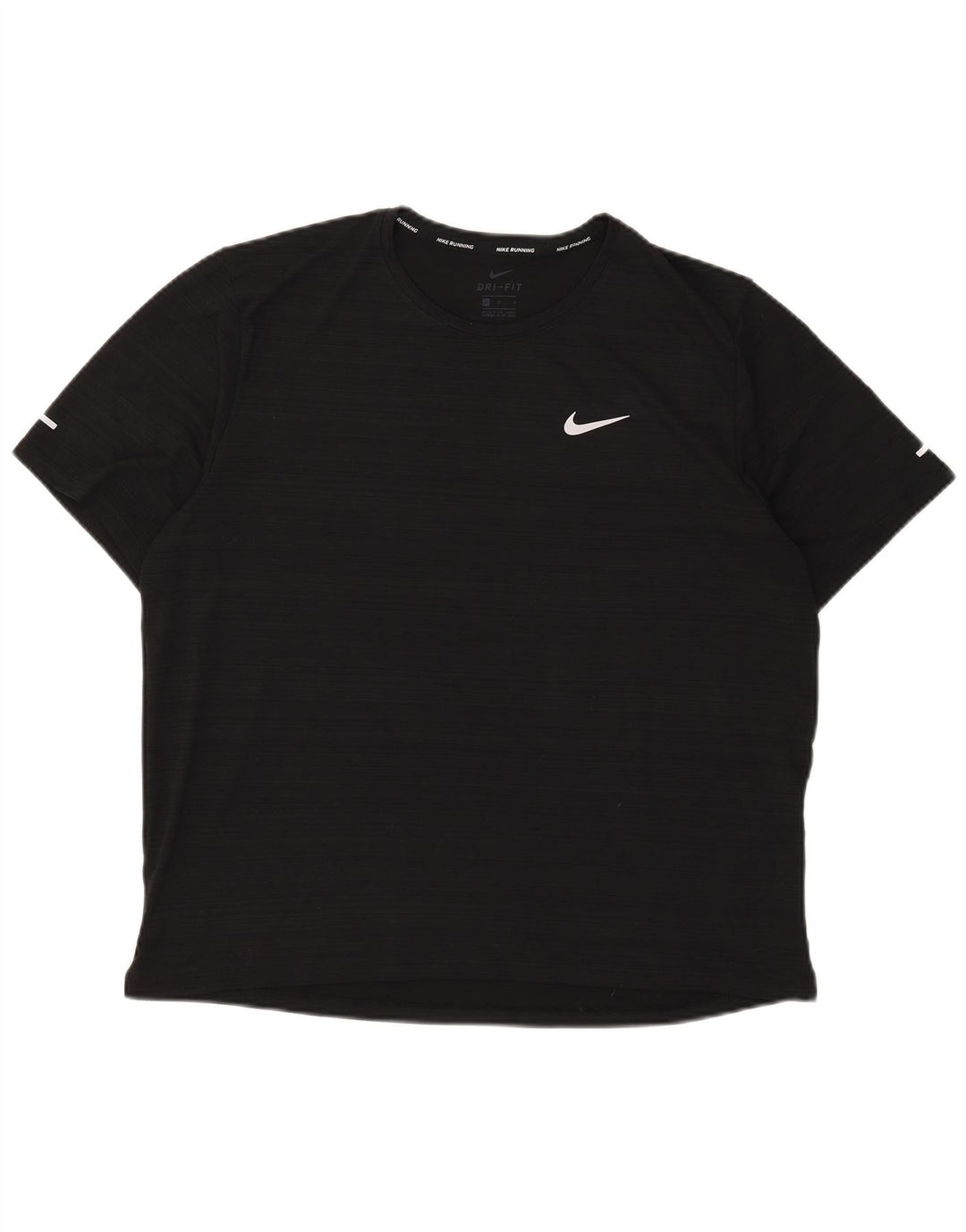 Ανδρικό μπλουζάκι Nike Dri Fit Top Large Μαύρο Ρίγα Πολυεστέρας