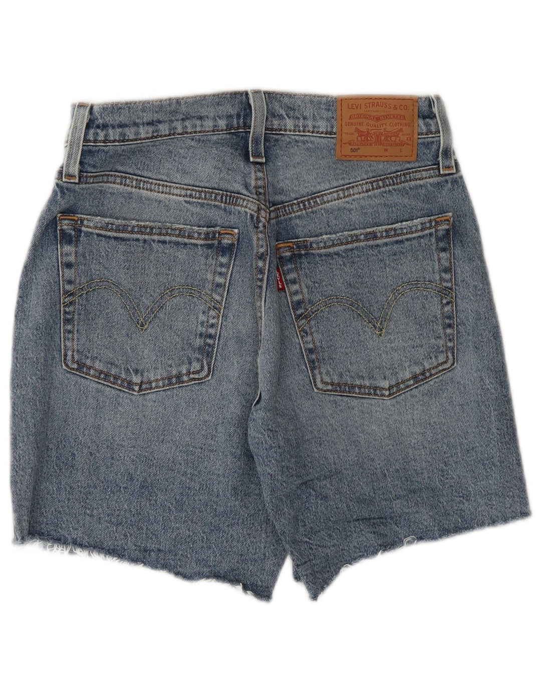 Levi's Womens 501 Distressed Denim Shorts W26 Small Blue