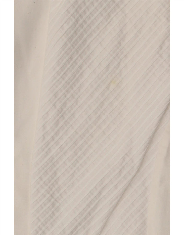 Vintage γυναικείο πουκάμισο UK 14 Μεσαίο λευκό βαμβακερό