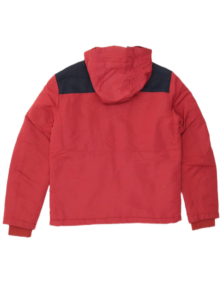 Ανδρικό μπουφάν με κουκούλα JACK & JONES UK 38 μεσαίο κόκκινο χρώμα