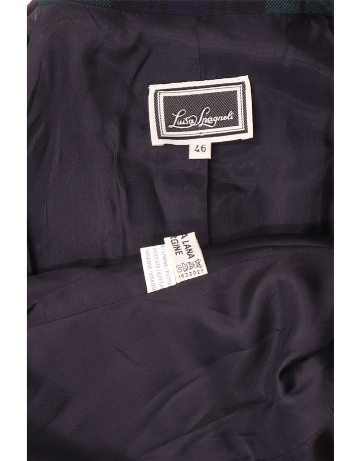 LUISA SPAGNOLI Γυναικείο Μπουφάν Μπλέιζερ IT 46 Μεγάλο Πράσινο Καρό Classic