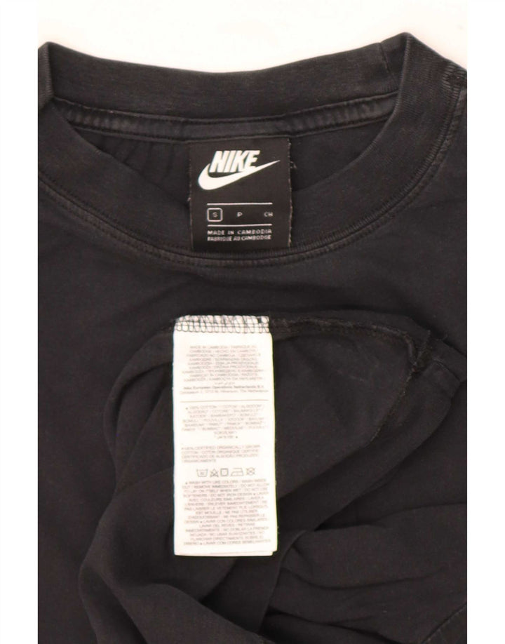Γυναικείο T-Shirt Nike τοπ UK 10 μικρού μεγέθους, βαμβακερό μαύρο