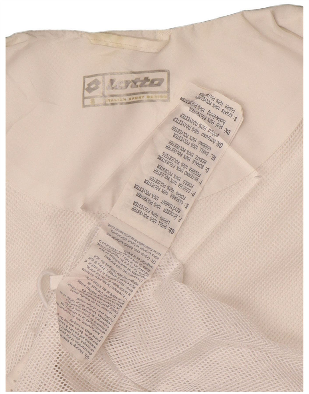 Lotto Ανδρικό μπουφάν βροχής UK 36/38 Small White Colorblock Polyester