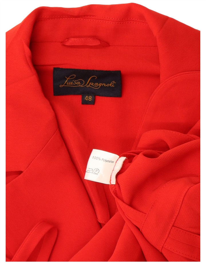 Luisa Spagnoli Γυναικείο Μπουφάν 1 Κουμπί Blazer IT 48 XL Κόκκινο Πολυεστέρας