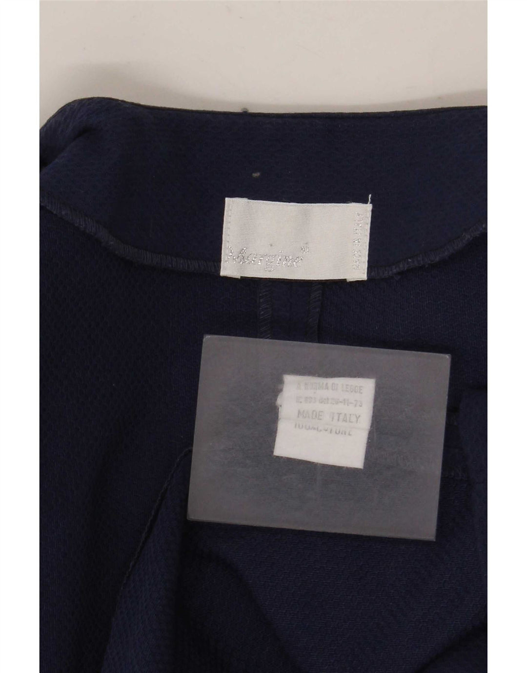 Vintage γυναικείο φόρεμα με κανονική θήκη UK 14 Medium Navy Blue βαμβακερό