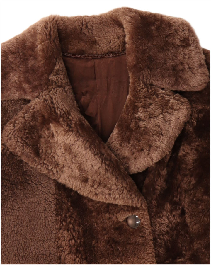 Anfor Γυναικείο Μπουφάν Shearling Διπλό στήθος IT 44 Μεσαίο Καφέ