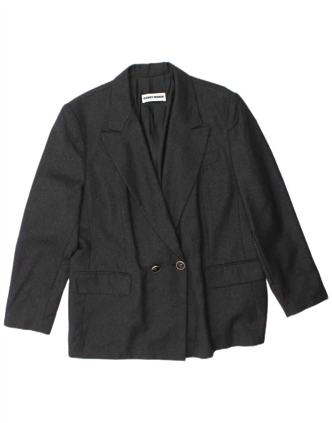 GERRY WEBER Γυναικείο Μπουφάν Blazer με διπλό στήθος IT 42 μεσαίο γκρι μαλλί