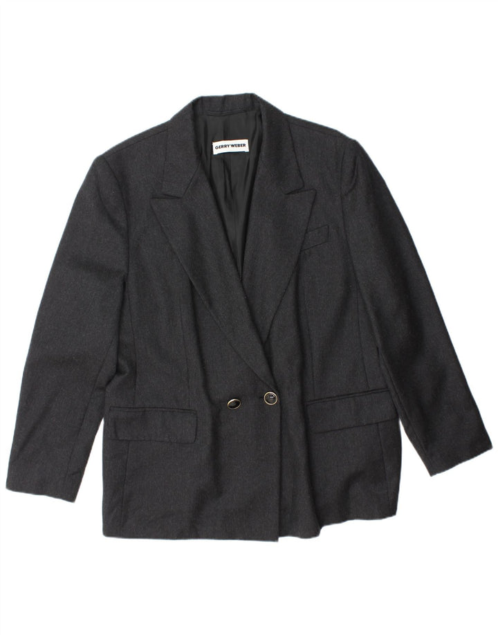 GERRY WEBER Γυναικείο Μπουφάν Blazer με διπλό στήθος IT 42 μεσαίο γκρι μαλλί