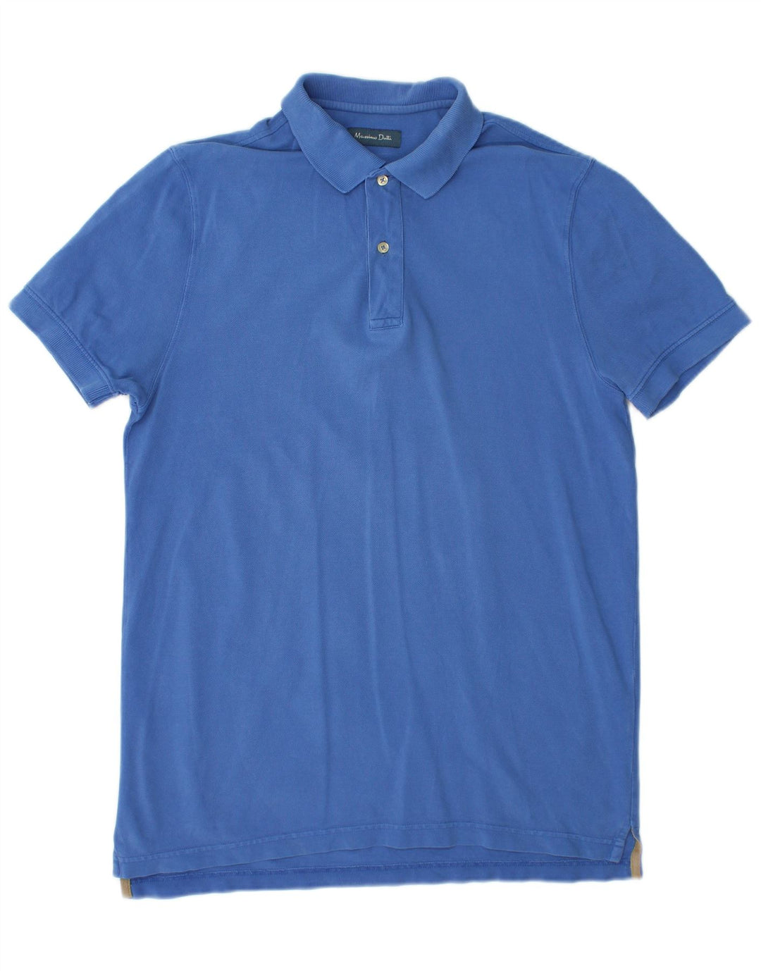 Ανδρικό μπλουζάκι πόλο MASSIMO DUTTI μεσαίο μπλε