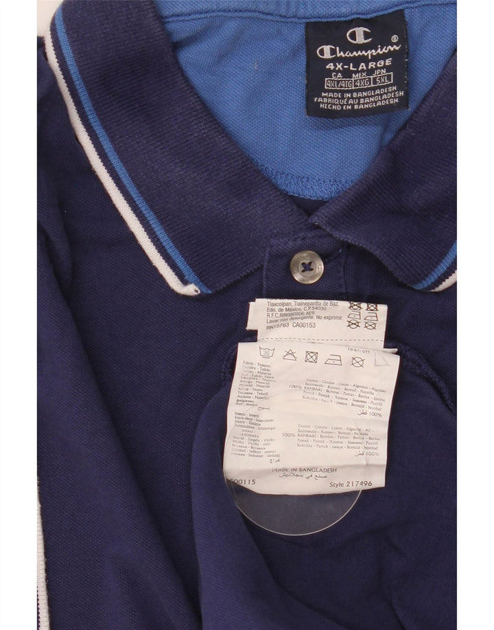 Ανδρικό μπλουζάκι πόλο CHAMPION 4XL Navy Blue Cotton