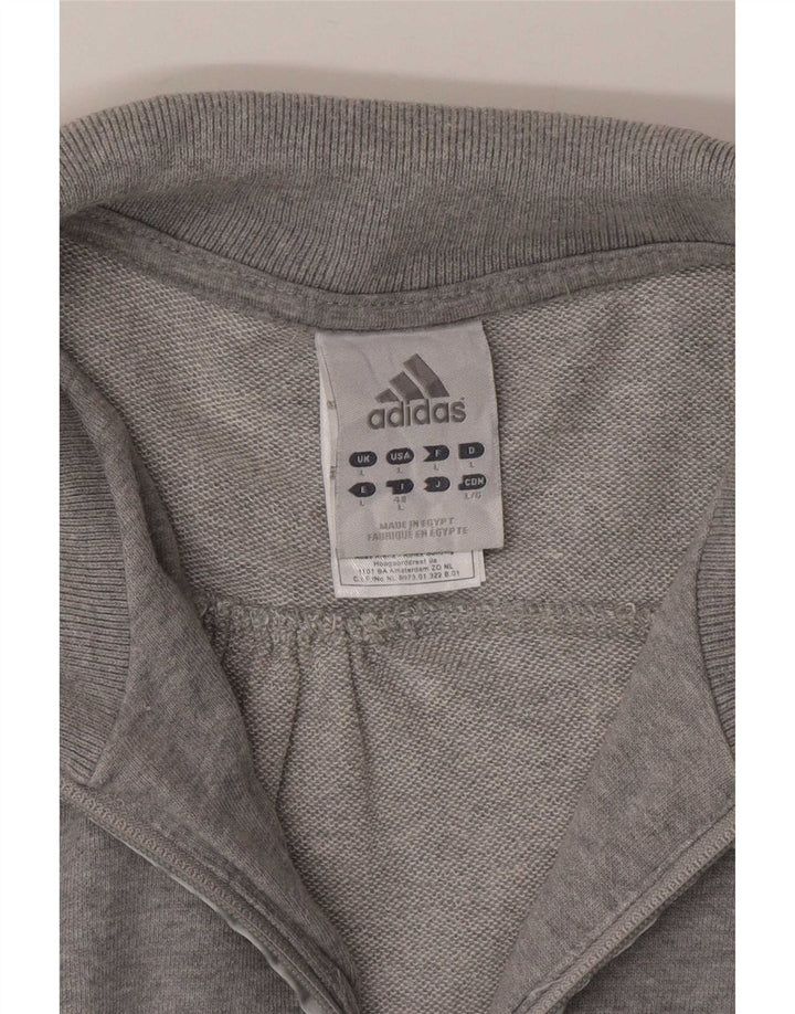 Γυναικεία αθλητική φόρμα Adidas Top Jacket UK 16 Large Grey Cotton