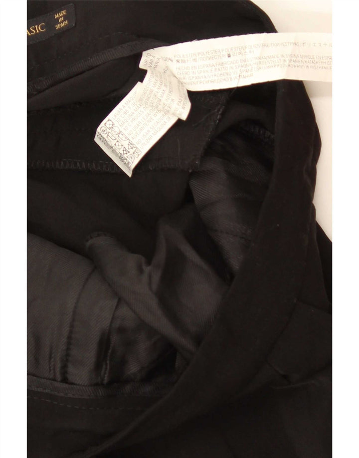 Zara Γυναικείο παντελόνι με καρφίτσες casual Medium W28 L32 Μαύρο Πολυεστέρας