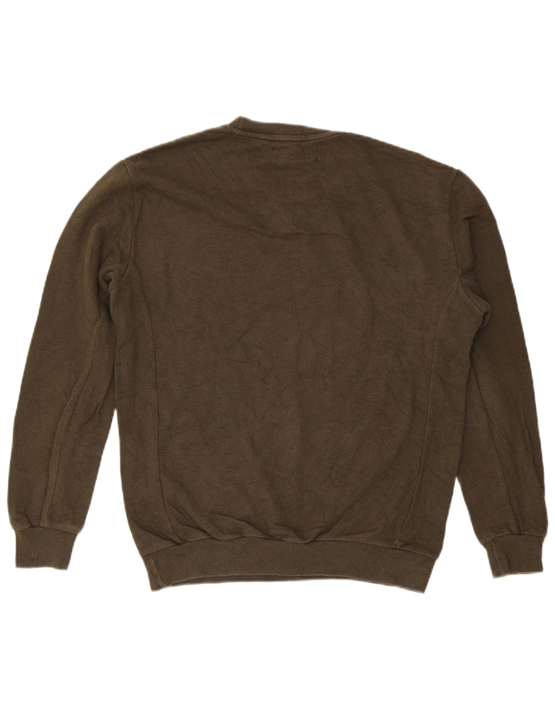Ανδρικό πουλόβερ Zara Crew Neck Jumper Μεσαίο βαμβακερό χακί