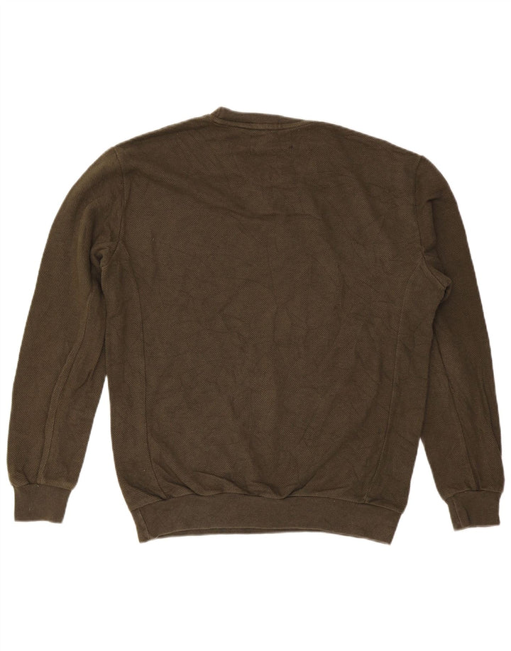 Ανδρικό πουλόβερ Zara Crew Neck Jumper Μεσαίο βαμβακερό χακί