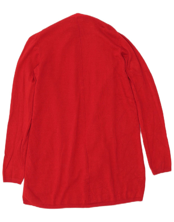 Zara Γυναικεία ανοιχτή ζακέτα UK 10 Small Red Viscose