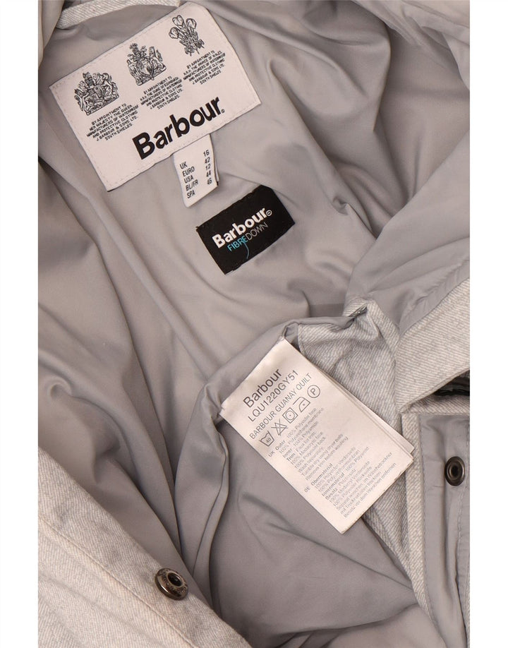 Barbour Γυναικείο παλτό με κουκούλα UK 16 Large Grey Polyester
