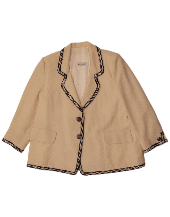 Pierre Cardin Γυναικείο σακάκι 2 κουμπιών UK 14 Large Beige