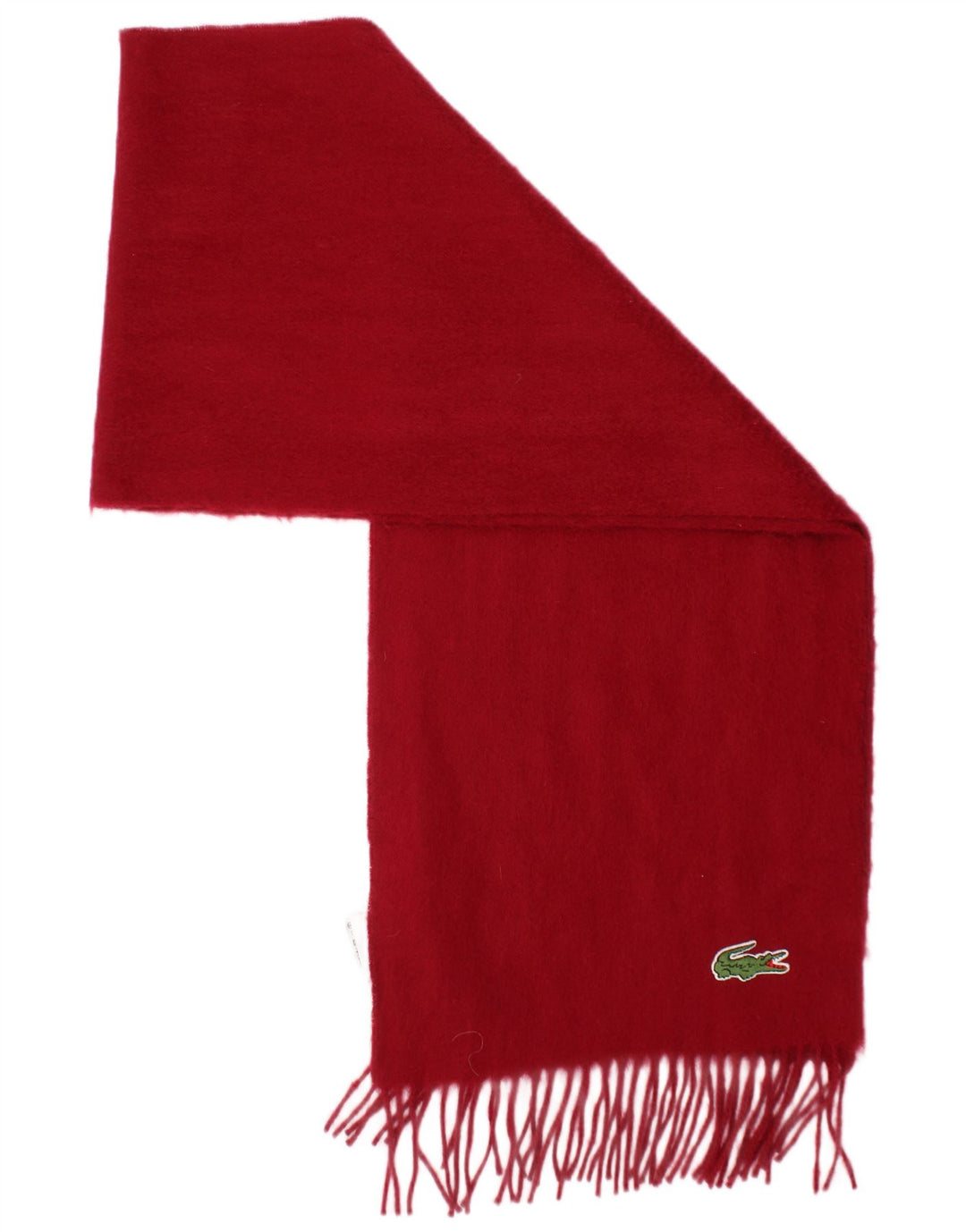Ανδρικό ορθογώνιο φουλάρι Lacoste One size κόκκινο μαλλί Classic