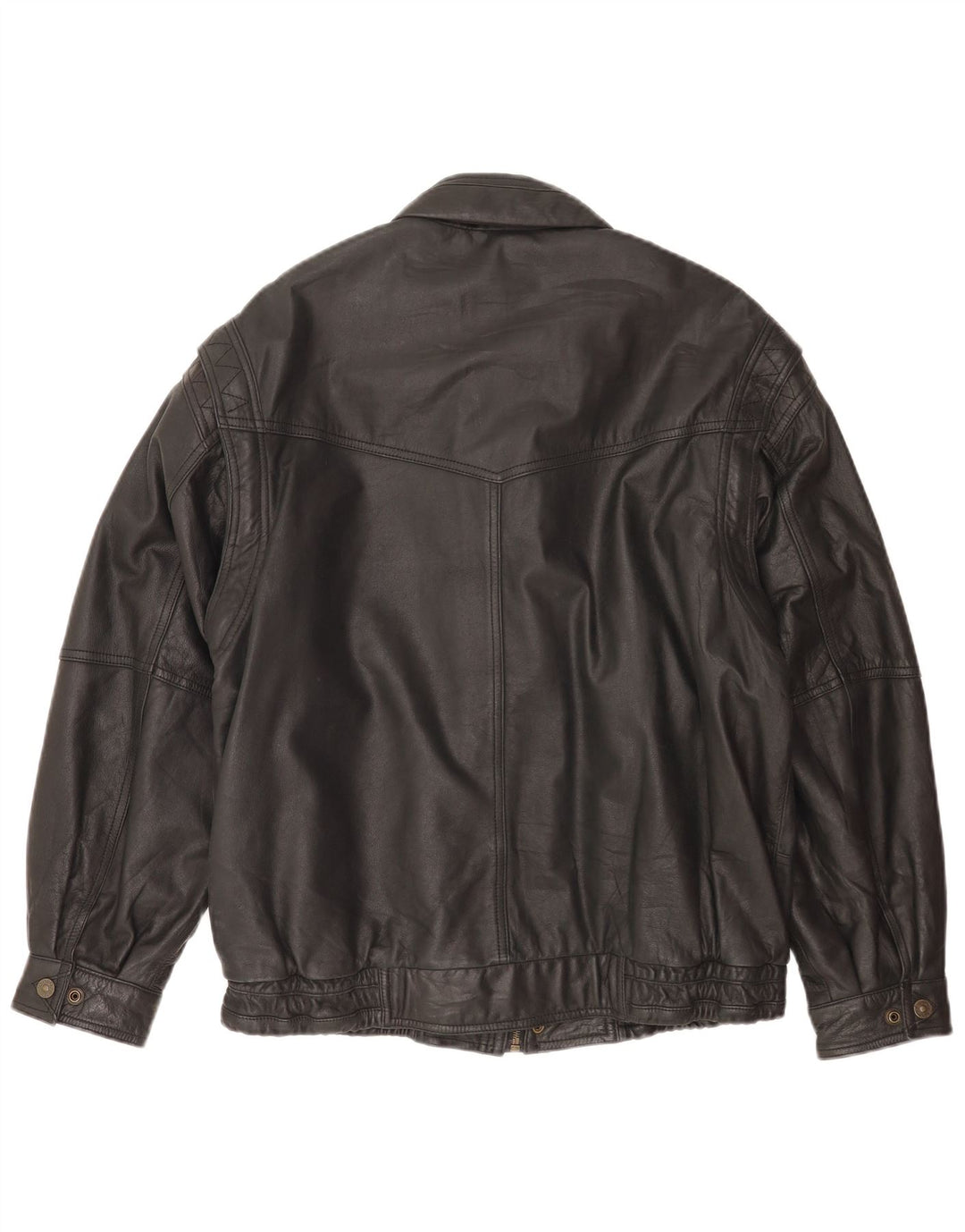 Vintage Ανδρικό Bomber Δερμάτινο Μπουφάν EU 50 Large Μαύρο Δερμάτινο