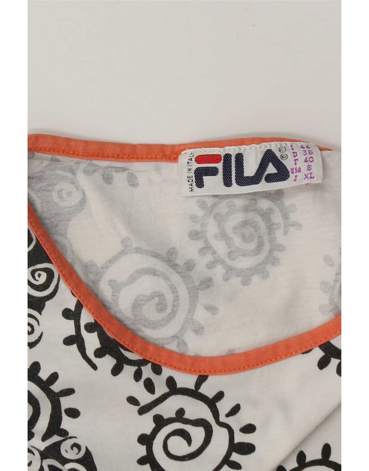 Fila Γυναικείο T-Shirt Top IT 44 Medium White Paisley