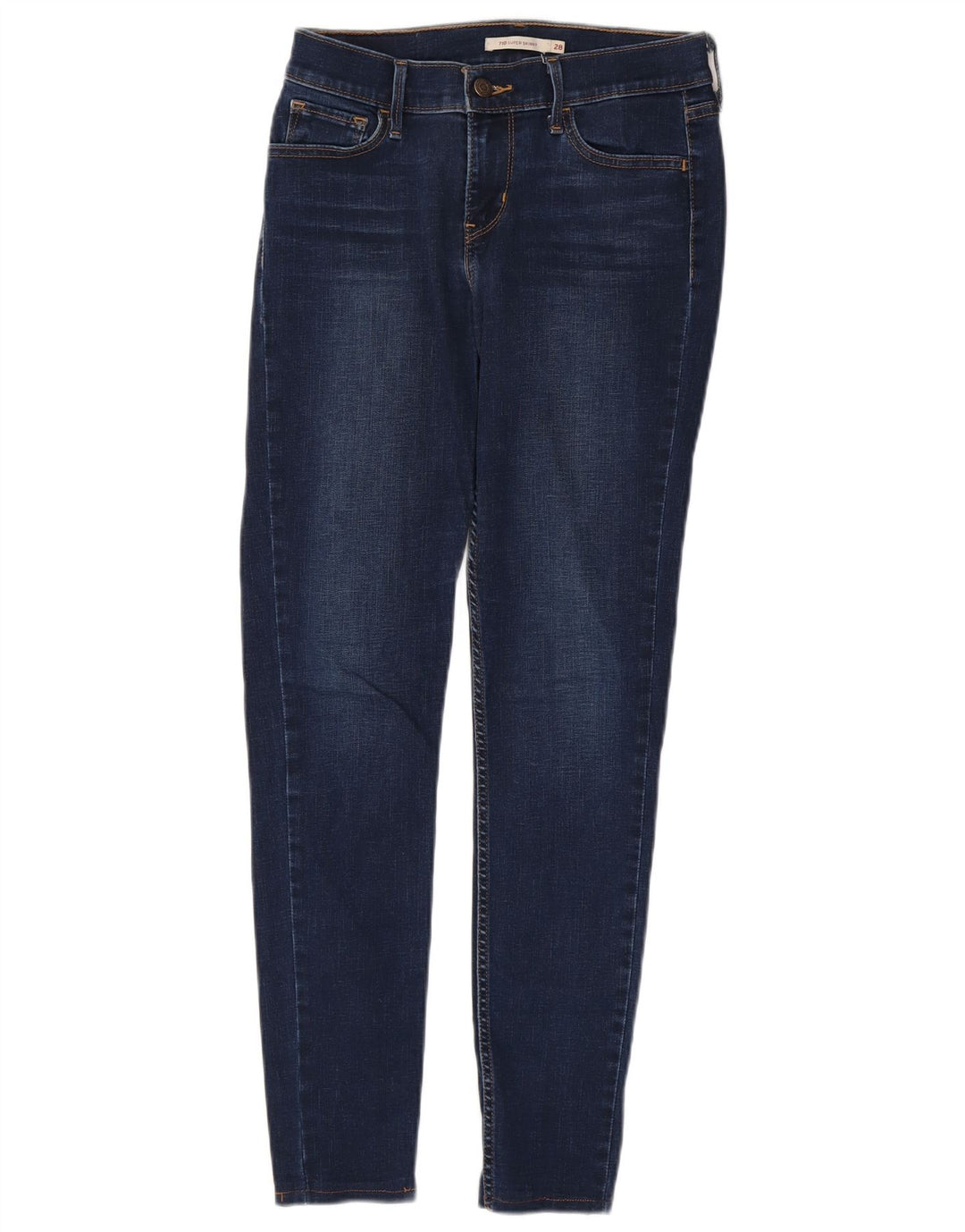 Levi's Womens 710 Super Skinny Jeans W28 L29 Navy Blue