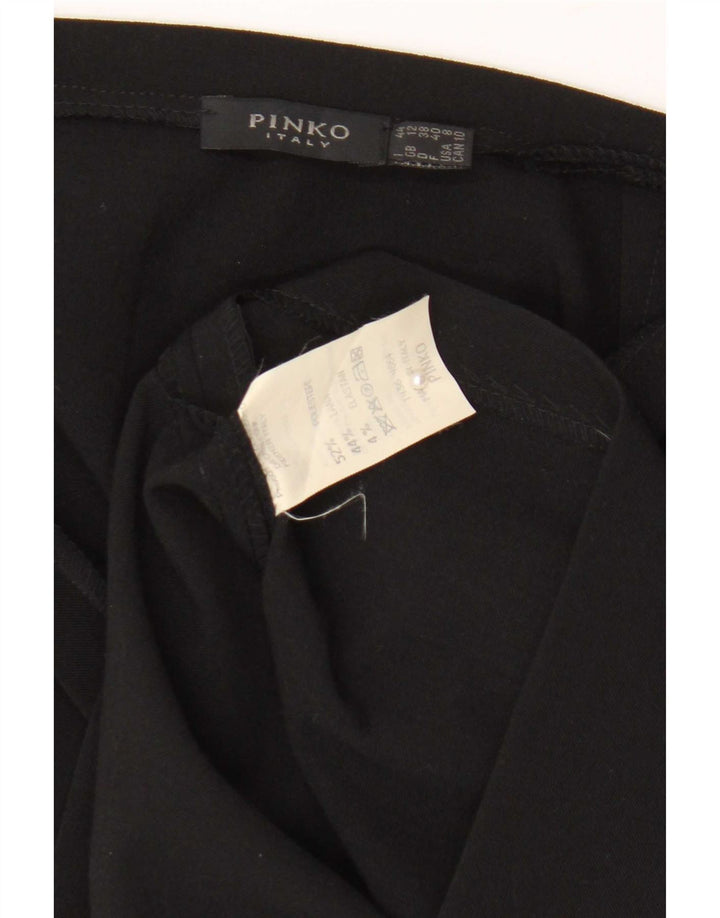 Pinko Γυναικεία Μίνι Φούστα UK 12 Medium W30 Μαύρο Πολυεστέρας