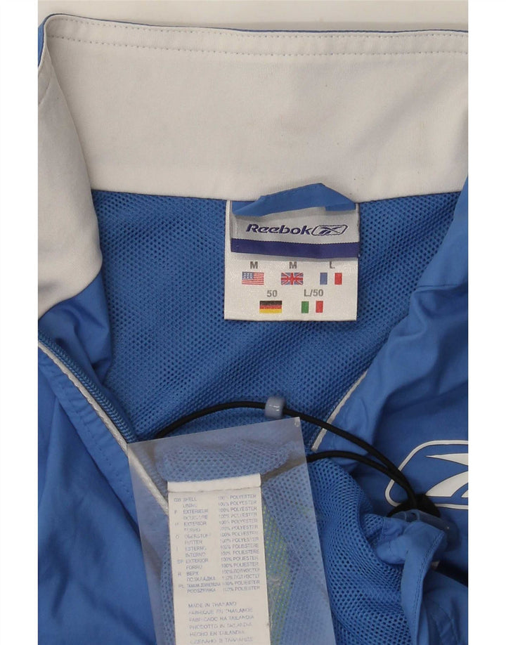 Reebok Mens Gilet UK 38 Medium Blue Colorblock Πολυεστέρας
