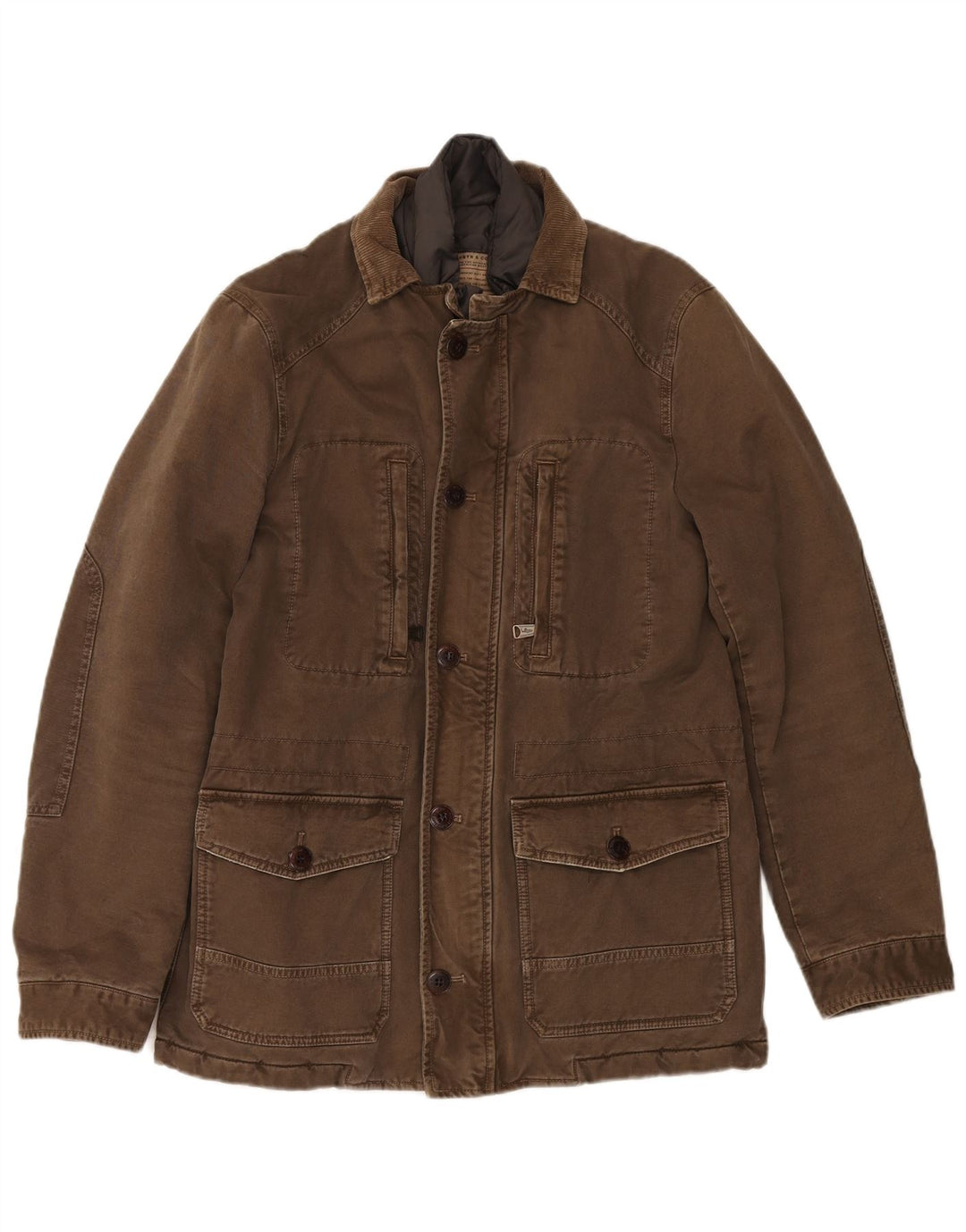 Marlboro Classics Mens Utility Jacket IT 48 Medium Khaki Cotton