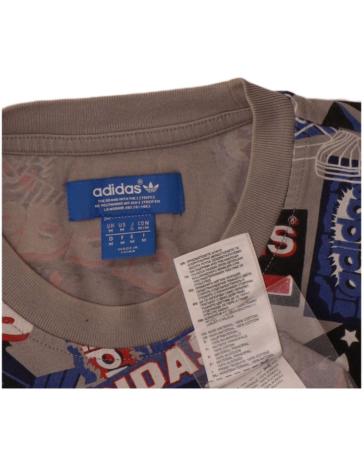 Ανδρικό γραφικό T-Shirt Adidas Top Μεσαίο γκρι βαμβακερό