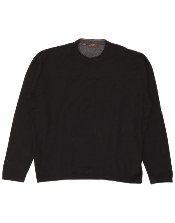 Ανδρικό πουλόβερ Zara Crew Neck Jumper XL Μαύρο μάλλινο