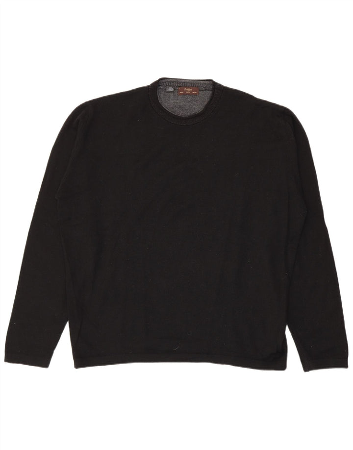 Ανδρικό πουλόβερ Zara Crew Neck Jumper XL Μαύρο μάλλινο