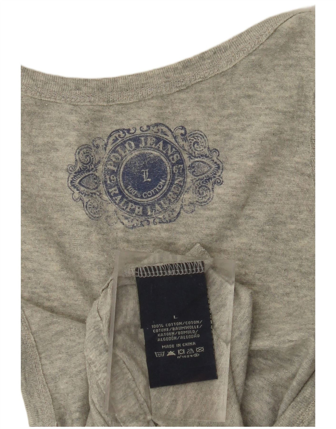 Γυναικείο γραφικό γιλέκο POLO RALPH LAUREN Top 14 μεγάλο γκρι βαμβακερό