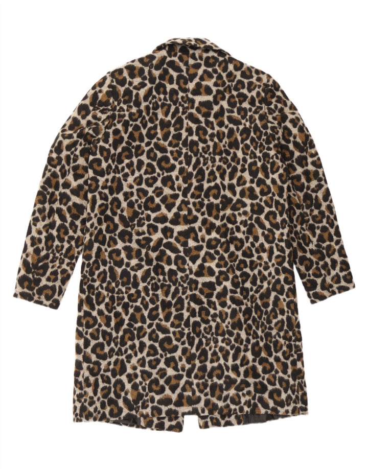 Topshop Γυναικείο Πανωφόρι UK 10 Small Brown Animal Print Polyester