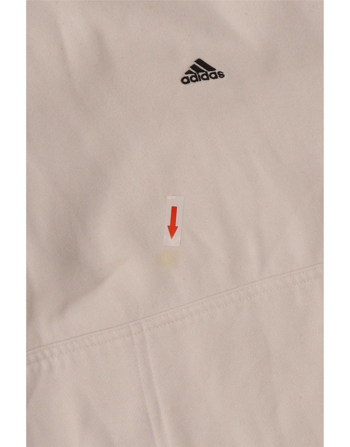 Ανδρικό φούτερ Adidas, μεσαίο λευκό βαμβακερό