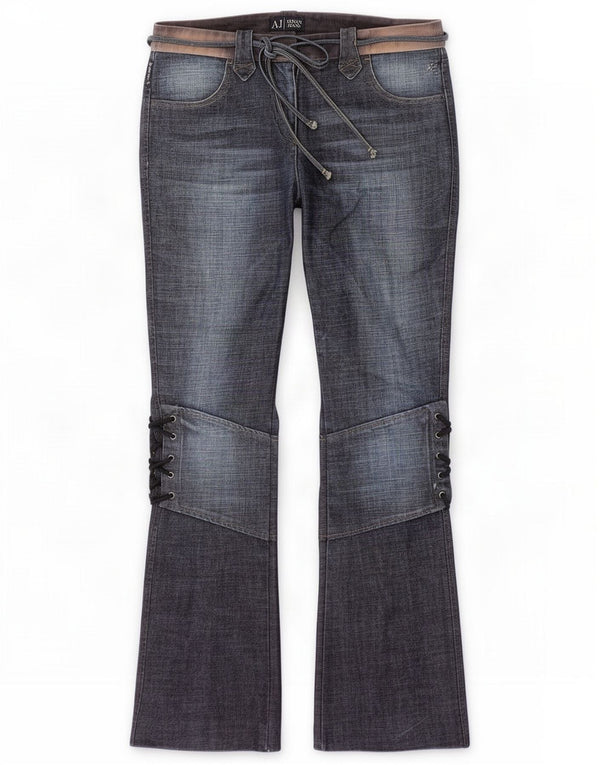 Armani Womens Bootcut Jeans UK 12 Medium W30 L31 Blue Cotton