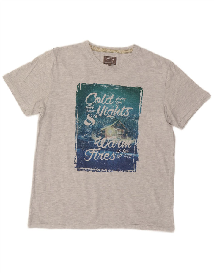 Ανδρικό γραφικό T-Shirt Fat Face Top Μεσαίο γκρι βαμβακερό