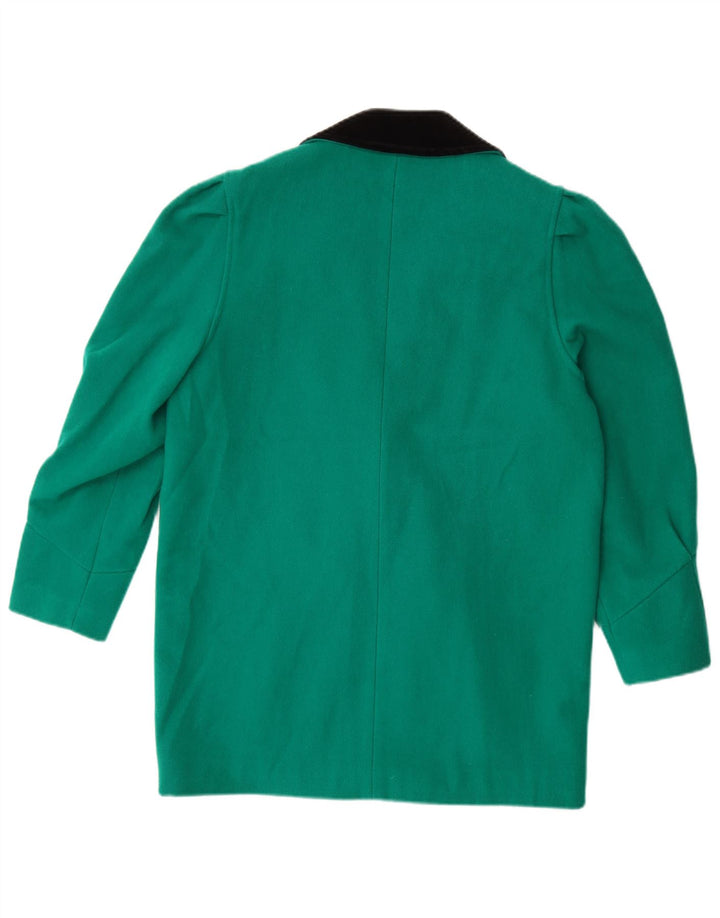 Vintage γυναικείο διπλό μπουφάν σακάκι UK 14 Large Green Colourblock
